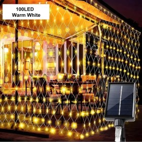 Resim Willowhaven Solar Bahçe Ağ Işığı 100 Led Sıcak Beyaz 59 İnç Çit Ağaç Dekor 