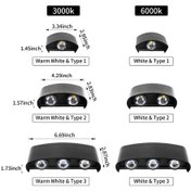 Resim Leezsing Açık Hava Duvar Lambası Yukarı Ve Aşağı Işıklar Alüminyum Ip65 Su Geçirmez Açık Hava Duvar Lambaları Duvara Monte Duvar Aplik Avlu Koridor Veranda Sıcak Beyaz 