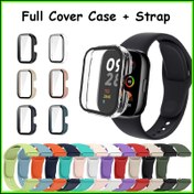 Resim Xiaomi Mi Watch 3 Lite Tam Kapak Kılıfı + Yumuşak Silikon Kayış Kombin Paketi Temperli Cam Ekran Koruyucu ile, Darbeye Dayanıklı Ter Geçirmez Tasarım, 12 Renk Seçeneği, Erkekler ve Kadınlar için Güvenli Uygun Hafif Akıllı Saat Aksesuarları, Akıllı Saat Koruma | Moda Öncü Aksesuar | Darbeye Dayanıklı Kılıf 