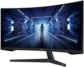 Resim Samsung 34” Odyssey G5, UWQHD, VA, 3440x1440, 165 hz, 1 ms, HDMI, DP, 165 Hz Gaming Monitör, LC34G55TWWRXUF 