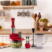Resim Karaca 8 In 1 Mastermaid Cam Hazneli 6 Bıçaklı Blender Mutfak Robotu 2500 W, Onerous Tartı 