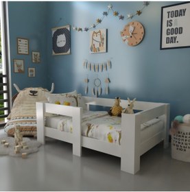 Resim Evbingo İdeal Montessori Karyola Beyaz B6 70x110 Yatak Uyumlu 