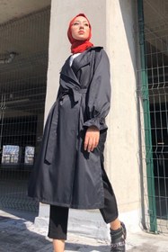 Resim VOLT CLOTHİNG Kadın Düğmeli Trençkot 