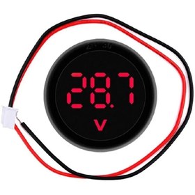 Resim Genel Markalar Voltmetre DC 4-100V Led Dijital Ekran Dairesel - Kırmızı 