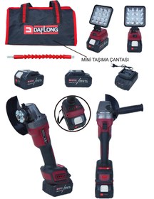 Resim Daflong PRO 4'LÜ 1600NM TORKLU+ MATKAP+6 KADEME DEVİR AYARLI TAŞLAMA+LASTIK ŞİŞİRME POMPASI DFL-276 