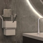 Resim Decorev Lüks Diş Fırçalık Kaliteli Banyo Aksesuarı, Krom Güçlü Yapışkanlı Vidasız Diş Fırçalık 