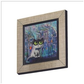 Resim İstanbul Kedisi Baskılı Mdf Magnet 7x7 243 