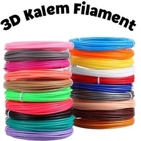 Resim 20 Renk 3 Metre 3d Kalem Pla Filament- 60 Metre 