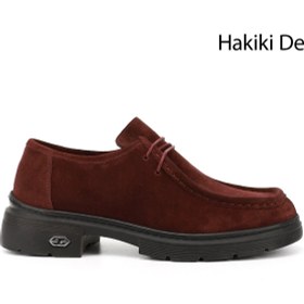 Resim Gönderi(r) Kadın Bordo Süet Bağcıklı Hakiki Deri Comfort Ayakkabı 