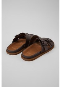 Resim Camper Lluc Sandal Erkek Kahverengi Deri Sandalet-14027 