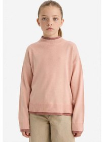 Resim Defacto Kız Çocuk Bisiklet Yaka Triko Kazak G5449a825wnpn599 Pembe-pn599 