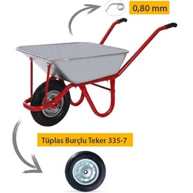 Resim Kanat Galvanizli Demonte El Arabası Tüplas Burçlu Teker 0.80 Mm Sac 