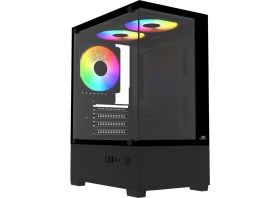 Resim Powerboost M5001B 500W 3*12CM Rainbow Fan USB 3.0 Seaview Matx Gaming Siyah Kasa 