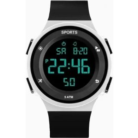 Resim Hanyang Beyaz Siyah Yeni Spor Dijital Saatler Erkekler Kadınlar Için Çocuklar Çok Fonksiyonlu Askeri Spor Izle 5ATM Su Geçirmez Aydınlık LED Elektronik Saat (Yurt Dışından) 