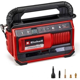 Resim Pressito 18/25 Power X-Change Hibrit Kompresör (18 V, Güç Kablosu Veya Akü ile Çalışır, Maks. 11 Bar, 4-Parçalı Adaptör Seti ve 2 Hortum Dahil, Akü Dahil Değildir) - 4020430 