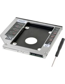 Resim Aogo 12.7mm Caddy Sata 12.7 mm SSD Harddisk Kutusu Kızak Laptop SSD Notebook Ikinci HDD Takma Metal Kasa 