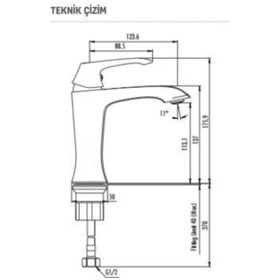 Resim Creavit Avangart Lavabo Bataryası Armatürü Ag1500 