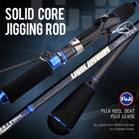Resim Yavaş Jigging Çubuğu, Karbon Fiber Döner & Dökme Balıkçılık Çubuğu, Fuji Kılavuzları, Balıkçılık Takımı 