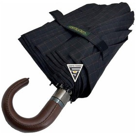 Resim April A-228g Elite G2 Otomatik 10 Telli Şemsiye Ekose Siyah 