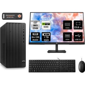 Resim Hp Pro Tower 290 G9 Intel Core I5 12500 64GB 1tb SSD GT1030/4GB 23.8" Fhd Monitör Fdos 6D3A5EA Masaüstü Bilgisayar & Per4 USB Bellek 6D3A5EAMNT3348 