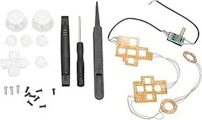 Resim KOSDFOGE Yüz Düğmeleri LED Kiti Profesyonel DIY PS5 Oyun Denetleyicisi için LED Işıklı Düğme Modülü 