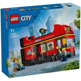 Resim Urg 60407 City Kırmızı Iki Katlı Tur Otobüsü 384 Parça +7 Yaş Lucest Yeni 