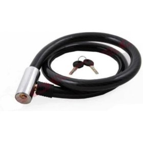 Resim Motobisikletim Zhonglı 18X120 Motosiklet Anahtarlı Halat Kilit Çelik Başlı 