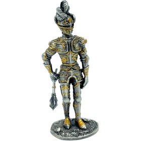 Resim Orta Çağ Balyozlu Şövalye Kurşun Asker Figürü 
