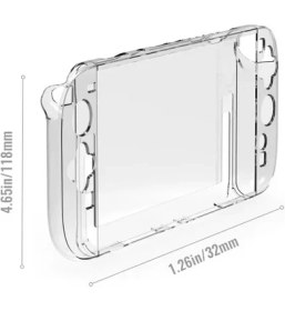 Resim Teknoroket Nintendo Switch 2 Şok Emici Şeffaf Komple Kılıf 