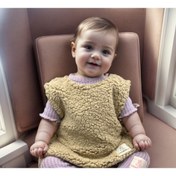 Resim Fox&Sky Bebek Bej Peluş Yelek - Kahverengi Etiketli 