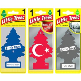 Resim Little Trees 3'Lü Set Türk Bayrağı/New Car/City Style Asma Koku 