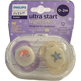 Resim Philips Avent Ultra Start Nighttime 0-2 Ay Şeffaf Kız Emzik 