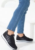 Resim BOUIS Erkek Siyah Beyaz Günlük Comfort Casual Rahat Hafif Yumuşak Taban Sneaker Spor Ayakkabı 