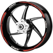 Resim Deeb Yamaha Xmax Jant Şeridi Reflektif Kırmızı Beyaz Model S 