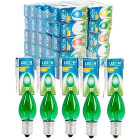 Resim 2 Adet 7w Parfüm Ampul E-14 Duylu Yeşil Renk 