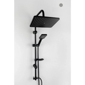 Resim Moda Mix Singapur Siyah Robot Duş Seti, Tepe Yağmurlama Duş Seti 