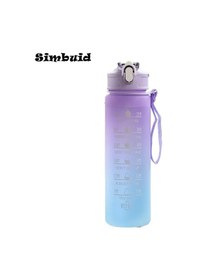 Resim 600ml/750ml/1000ml Spor Şişesi Zaman Ölçeği İle Açık Degrade Renk İçme Suyu 750-850ml Purple-c 600ml To 1000ml 750-850ml Purple-c 