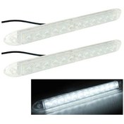Resim Sones Araba Su Geçirmez Beyaz 2 X 12 Led Drl Gündüz Farları, Dc 12v 
