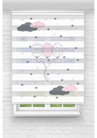 Resim Perdecizade Enxboy Pembe Balonlu Dijital Baskılı Zebra Perde-cocuk Odası-stor Perde Tyc85ed2f3a490e902f487200 Renkli 