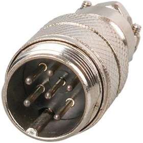 Resim Ayt Mayk Gx16-6 Pinli Metal Erkek Konnektör Jack Soket M16 16mm Çap Vida Dişli 