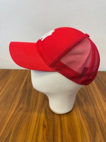 Resim Ny Yankees Nakışlı Fileli Yazlık Beyzbol Cap Şapka Kırmızı 