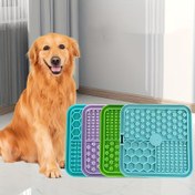 Resim Köpekler & Kediler için Vantuzlu Silikon Evcil Hayvan Yalama Matı - Anksiyete Rahatlatıcı, Bakım & Banyo Zamanı için Fıstık Ezmesi Dağıtıcı, Yavaş Yemlik, Yalama Matı, Yavaş Yemlik 