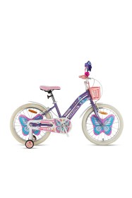 Resim Geroni Butterfly 20 Jant Kız Çocuk Bisikleti 5-8 Yaş Eflatun-pembe/mavi Metalik Eflatun-pembe/mavi 