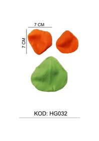 Resim Silikon Kalıp Yaprak Hg-032 Turuncu 