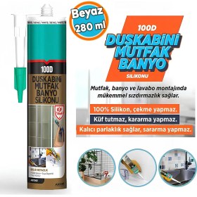 Resim Beyaz Duşakabin Lavabo Küvet Pvc Plastik Silikon Silikonu Mutfak Küf Tutmaz 280 ml 