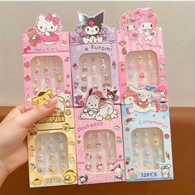 Resim 6 Paket! 72 adet Sevimli Kedi / for Kuromi ve Diğer Sanrio Yıldızları İçin, 3D Hayvan Desenleri Süper Canlı! Aile Tırnak Salonları, Partiler ve Tatil Görünümleri İçin Temel! 