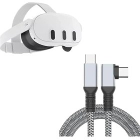 Resim Vr-C Oculus ile Uyumlu Vr5 Link Kablosu 5 M, 5gbps USB 3.2 Gen 1 Hızlı Veri Aktarımı, Hızlı Şarj Usb-C, 2 Uyumlu (Type C To Type C) Kablo; Sanal Gerçeklik Gözlüğü Uyumlu 