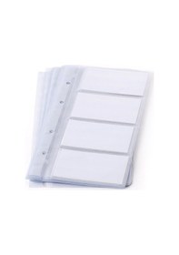 Resim KARTVİZİT ALBÜMÜ YEDEĞİ 4 SIRALI 96 KARTLIK 237 ŞEFFAF 12X25,5 CM 