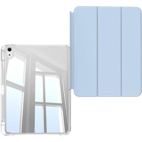 Resim İpad Air 13 2024 Kılıf Magnetik Ayrılabilen Aihttgli Uyumlu Zore Sliding Tablet Kılıfı-lavender Tablet Kılıfı 