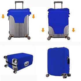 Resim Smart Travel 3lü Set Büyük Orta Kabin Boy Valiz Bavul Koruyucu Kılıfı Şerit Sarı - Siyah 